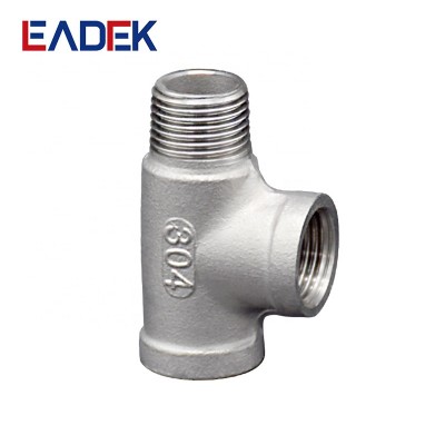 Stainless Steel Tee 304 316 Bsp Npt G Bspt Female And Male Thread Casting Pipe Fitting Connector